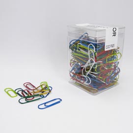 Fermagli colorati metallizzati n.4 - lunghezza 32 mm - colori assortiti - molho leone - barattolo da 250 fermagli