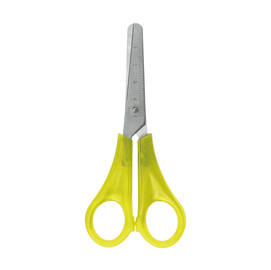 Forbici per mancini centimetrate - 13,5 cm - colori assortiti - lebez - barattolo 24 pezzi