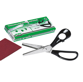 Forbici zig zag - 19 cm - lama in ghisa - nero - lebez