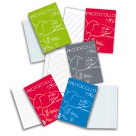 Fogli protocollo quaxima - a4 - quadretto 5mm - 30 fogli - 80 gr - pigna