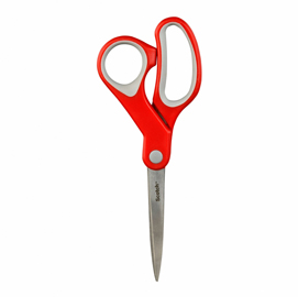 Forbici comfort - 18 cm - impugnatura asimmetrica - lama in acciaio - rosso - scotch®