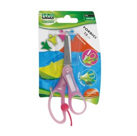 Forbici snippy - impugnatura personalizzabile - punta tonda - 13 cm - lama in acciaio - colori assortiti - lebez