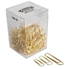 Fermagli ottonati in scatola gran mix - 125 g - misure assortite - molho leone