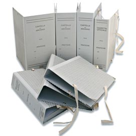 Faldone - legacci rivettati - 35x25 cm - dorso 10 cm - grigio - euro-cart