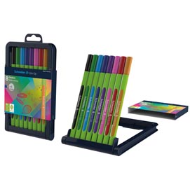 Fineliner line-up - punta 0,4mm - colori assortiti - schneider - astuccio 8 colori