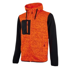 Felpa da lavoro rainbow - taglia xxl - arancione fluo - u-power