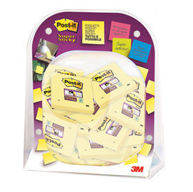 Foglietti post-it® super sticky - giallo canary - post-it- expo 54 blocchetti