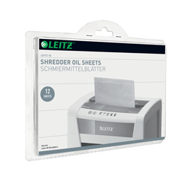 Fogli lubrificati per distruggidocumenti leitz iq - leitz - scatola 12 pezzi