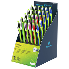 Fineliner premium xpress 08 - colori assortiti - schneider - expo 30 pezzi