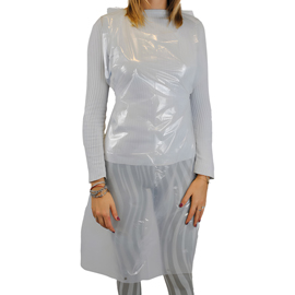 Grembiule apron 30 - taglia unica - ldpe - bianco - worker - conf. 100 pezzi