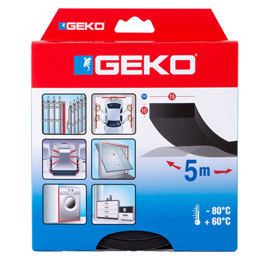 Guarnizione adesiva in neoprene per serramenti muss 15x10mmx5mtt geko
