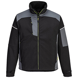 Giacca da lavoro softshell texpel™ splash eco - xl - nero/grigio - portwest