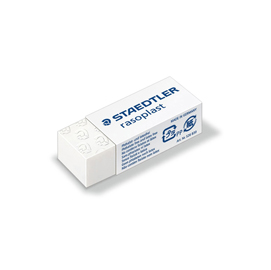 Gomma rasoplast - 43x19x13mm - bianca per matita - staedtler - box 30 gomme