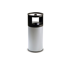 Gettacarte/posacenere autoestinguente - 40 litri - diametro 31cm - altezza 80cm - grigio - stilcasa