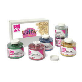 Glitter grana fine - 150ml - colori assortiti - cwr - set 6 barattoli