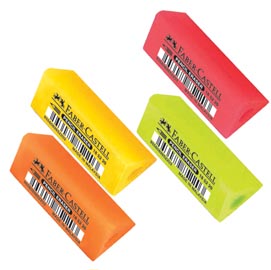 Gomma fluo - 42x20mm - vinile - faber castell