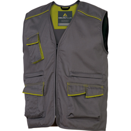 Gilet da lavoro panostyle® m6gil - sargia/poliestere/cotone - taglia l - grigio/verde - deltaplus