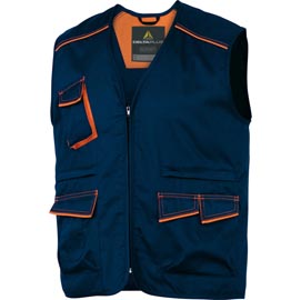 Gilet da lavoro panostyle® m6gil - sargia/poliestere/cotone - taglia l - blu/arancio - deltaplus