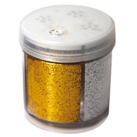 Glitter dispenser grana fine - 40ml - barattolo dispenser - 4 colori assortiti - cwr
