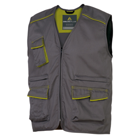 Gilet da lavoro panostyle® m6gil - sargia/poliestere/cotone - taglia m - grigio/verde - deltaplus