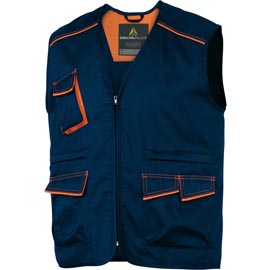 Gilet da lavoro panostyle® m6gil - sargia/poliestere/cotone - taglia xxl - blu/arancio - deltaplus