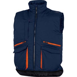 Gilet imbottito sierra 2 - tela/poliestere/cotone foderato - taglia m - blu/arancio - deltaplus