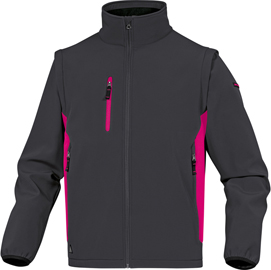 Giaca softshell mysen 2 - taglia s - grigio/fucsia - deltaplus