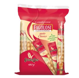 Grissini fagolosi - gusto classico - grissinbon - multipack 480 gr (40 pezzi x12gr)