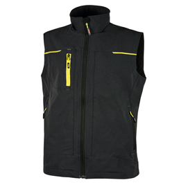 Gilet da lavoro saturn - nero/giallo - taglia m - u-power