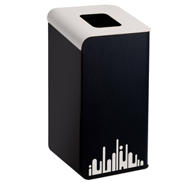 Gettacarte rubik evo - per raccolta differenziata - bianco - 80 lt - medial international