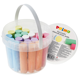 Gessi jumbo - d 18 x 80 mm - colori assortiti - primo - secchiello 22 pezzi