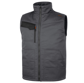 Gilet stockton3 - multitasche - taglia l - grigio/arancio - deltaplus