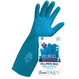Guanti alimentari mpfb411 - in lattice felpato - taglia xl - blu - icoguanti