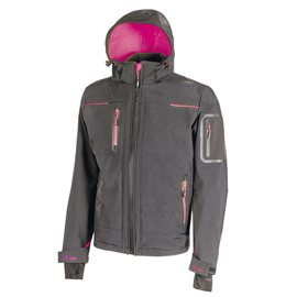 Giacca softshell donna space lady - taglia s - grigio/fucsia - u-power