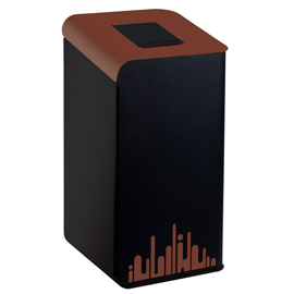 Gettacarte rubik evo con sportello - per raccolta differenziata - 80 l - grigio - medial international