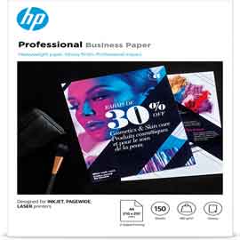 Hp - confezione da 50 fogli carta professionale lucida hp per getto d'inchiostro a4 - 3vk91a