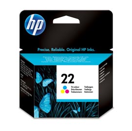 Hp - cartuccia ink - 22 - c/m/y - c9352ae - 165 pag