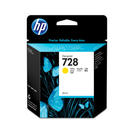 Hp - cartuccia ink - 728 - giallo - f9j61a - 40ml