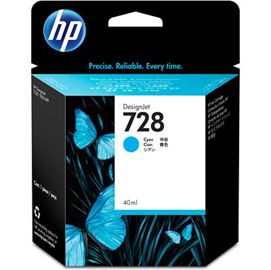 Hp - cartuccia ink - 728 - ciano - f9j63a - 40ml