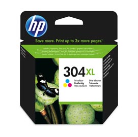 Hp - cartuccia ink - 304xl - c/m/y - n9k07ae - 300 pag