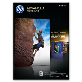 Hp - carta fotografica lucida hp advanced photo paper-25 fogli/a4/210 x 297 mm - q5456a