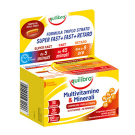 Integratore multivitamine & minerali - 30 compresse triplo strato (1,5 gr cad.) - equilibra