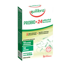 Integratori probio 24 miliardi di fermenti - 10 bustine orosolubili (25 gr cad.) - equilibra