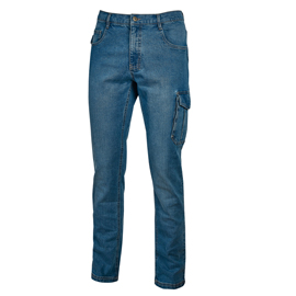 Jeans da lavoro jam - taglia xl - blu scruo - u-power