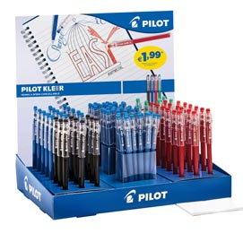 Kleer cancellabili - colori assortiti (nero/blu/rosso/verde) - pilot - display 144 pezzi