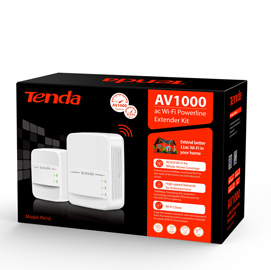Kit powerline extender wi-fi ph10 av1000 ac - tenda