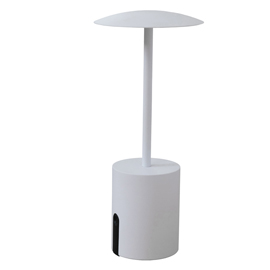 Lampada da tavolo rocket - a led - alluminio - bianco - king collection