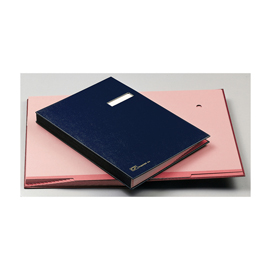 Libro firma - 18 intercalari - 24x34 cm - blu - fraschini
