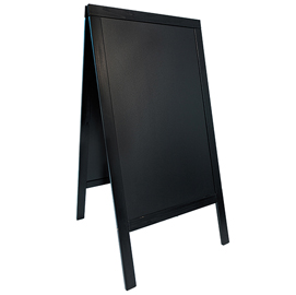 Lavagna sandwich - cavalletto nero - 69x125 cm - securit