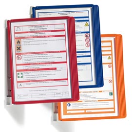 Leggio da parete vario® wall 5 - 5 pannelli sherpa® inclusi - rosso - durable